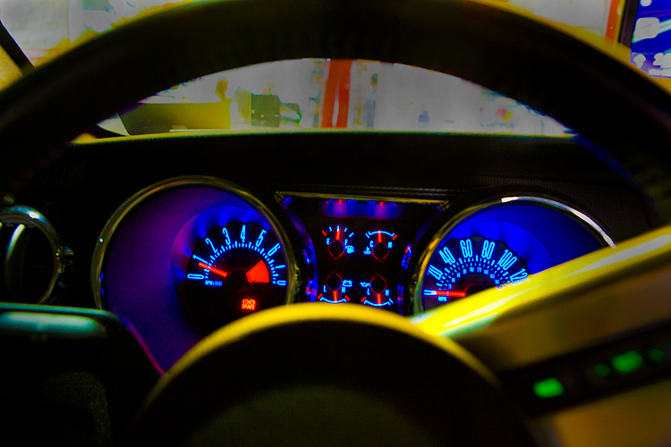 Car Dials at Gas Station : New Jersey Turn Pike