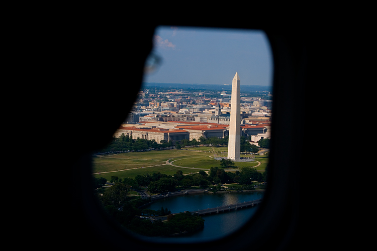 Washington Monument from the Air : DC : USA