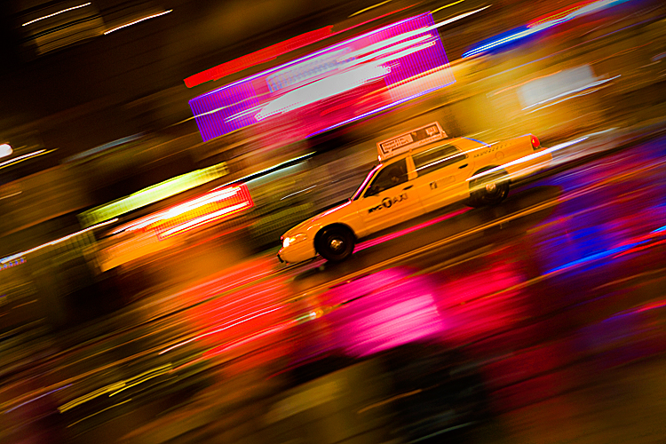 Taxi Rain and the City : 23rd and 8th Av : NYC