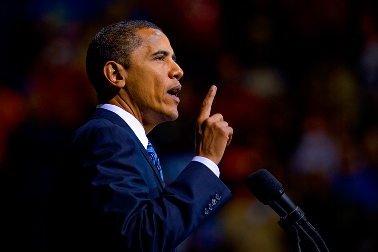 Barack Obama Looking Presidential : Richmond : Virginia