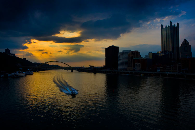 Police Cruiser : From Smithfield Bridge : Pittsburgh Pennsylvania