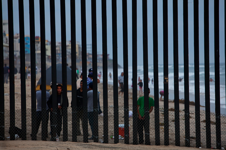 Staring and Urinating into America : Mexico/USA Border : Tijuana / California