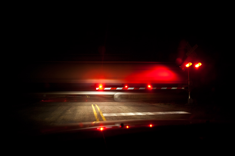Red Railroad Crossing : Blenker : Wisconsin
