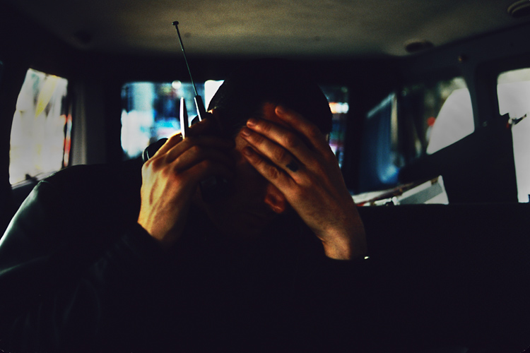 Phone Stress : Back of Cab : New York City