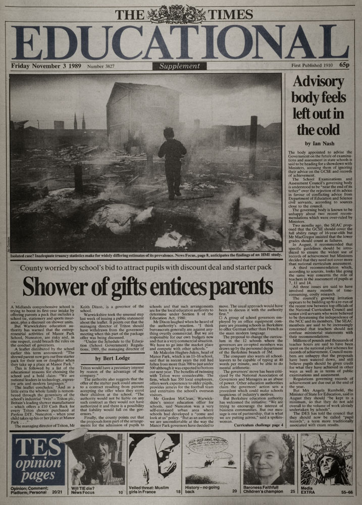 Running for a flight - Times Education Supplement 1989