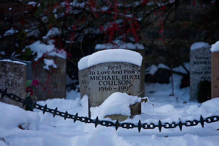 Grave in the Snow : Warwickshire : UK