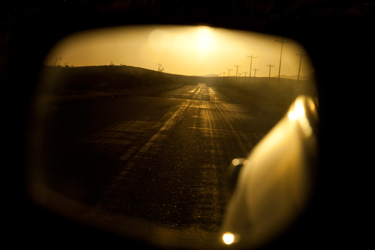  Retrospective Dark Desert Highway : Border Road : New Mexico
