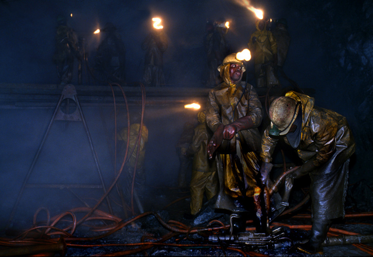 Gold miners : Reef District nr Johannesburg : South Africa