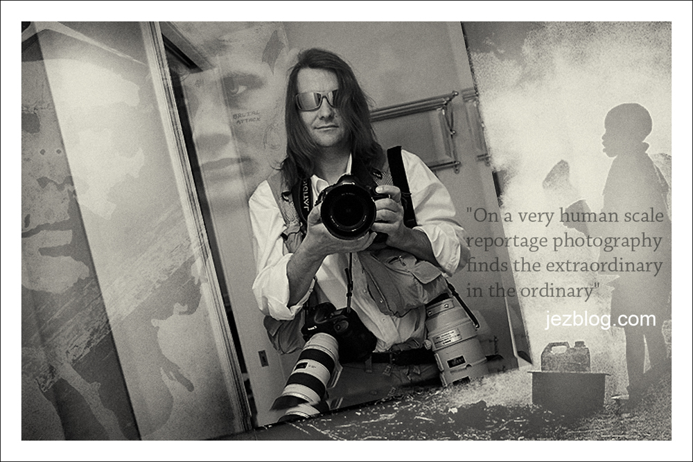 Joke Jez Coulson Hippy Self Portrait with Poster Design and Photoshop by Harv : DC : USA