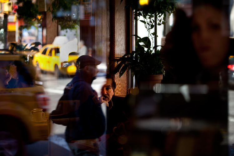 The Central Man, The ill Defined Woman, The Passer By and Tea in a Taxi : Chelsea Sq Diner 23rd and 9th : NYC