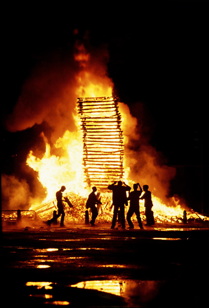Orange Men Celebrate with Fire : Belfast : Northern Ireland