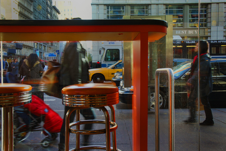 Salad days with Taxi : 23rd and 7th : New York City