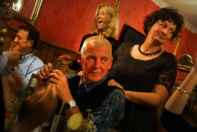 Moira with David at her Birthday Lunch : The Engineer : London