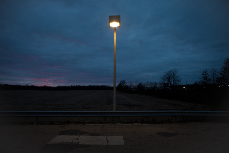 Gas Station Lamp On The Edge of Columbus : Ohio : USA