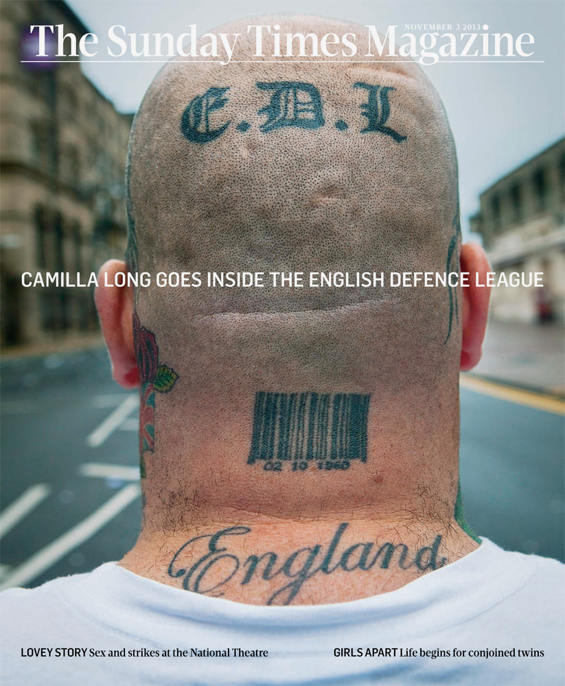 EDL Story on the Sunday Times Magazine Cover Photo by Jez Coulson : Shot in Bradford : UK