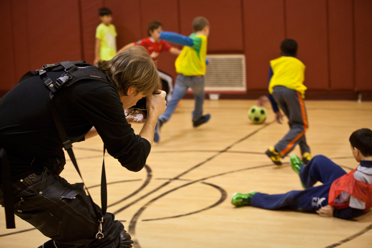 Jez Coulson making a Photograph : After School Soccer : USA