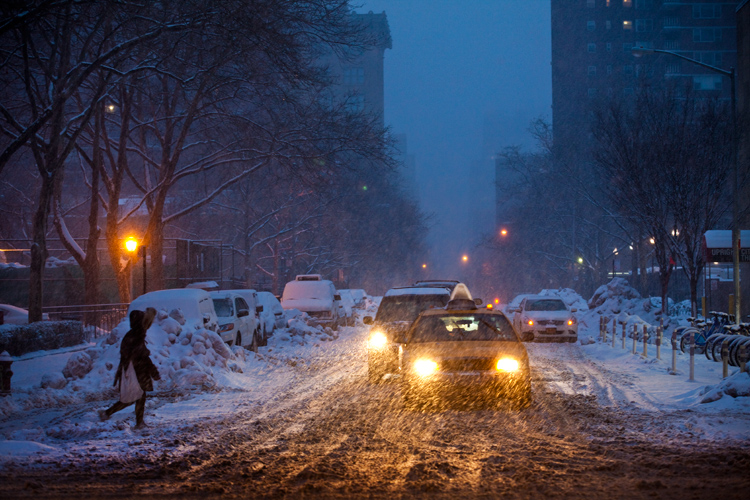 Snowmaggedon Taxi : 25th and 8th : New York City