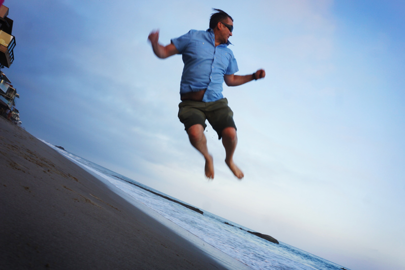 Flying Birthday Boy Bazza J : Malibu Beach : California