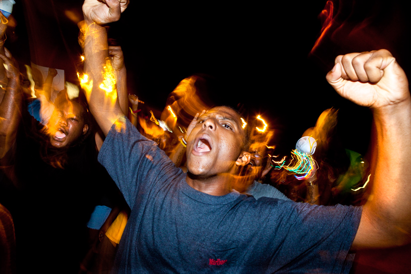 Burning Anger at the Police Shooting Of Michael Brown :  Ferguson : Missouri