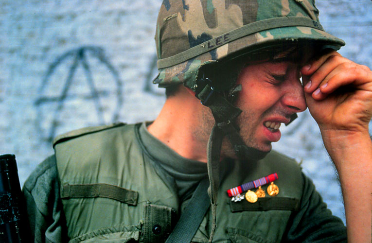 Weeping Croat Soldier : Osijeck : Croatia 1991