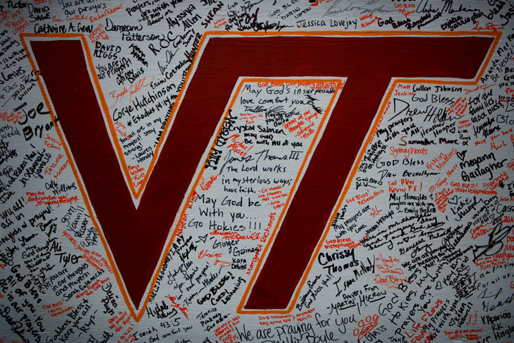 Memorial Messages: Virginia Tech Campus Drill Field : Blacksburg Virginia