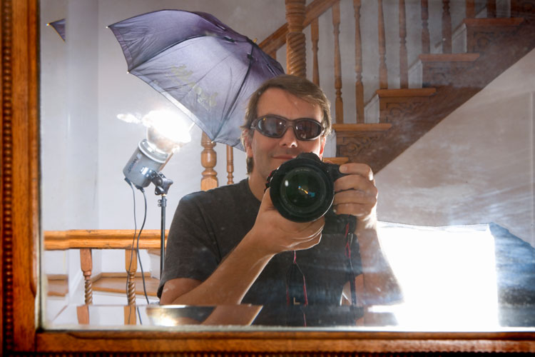 Self-portrait with lights : Brooklyn : NYC