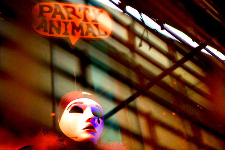 White Face Mask at 2AM : Lafayette Street : NYC