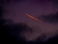 Jet Trail at Sunset : Leamington Hastings : Warwickshire UK