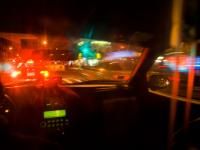 Back of a cab : 7th Av : NYC