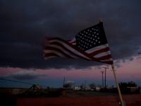 Flag in the Desert : Mojave : California