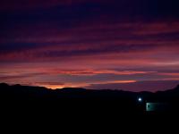 Dawn Security Hut in the Desert : North of Las Cruces : New Mexico