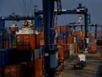 Container Port at Felixstowe : Suffolk : UK