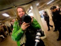Self Portrait with Cops : Times Sq Subway Station : NYC